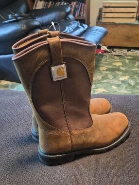 Carhartt Men's Brown/Tan Pull-On Work Boots